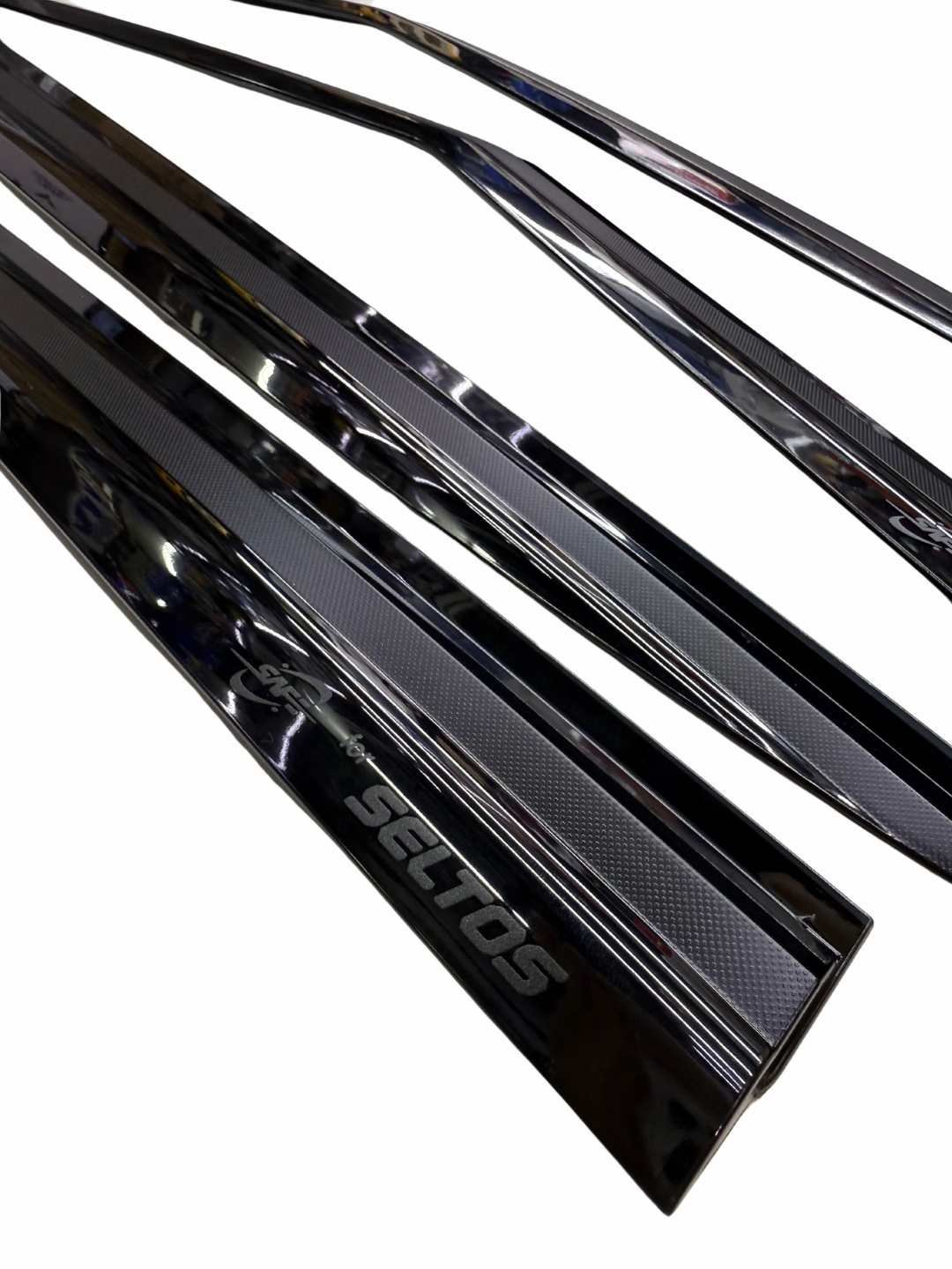 Ветровики Safe, дефлекторы для боковых окон, для Kia Seltos, Корея, черный — фото 1