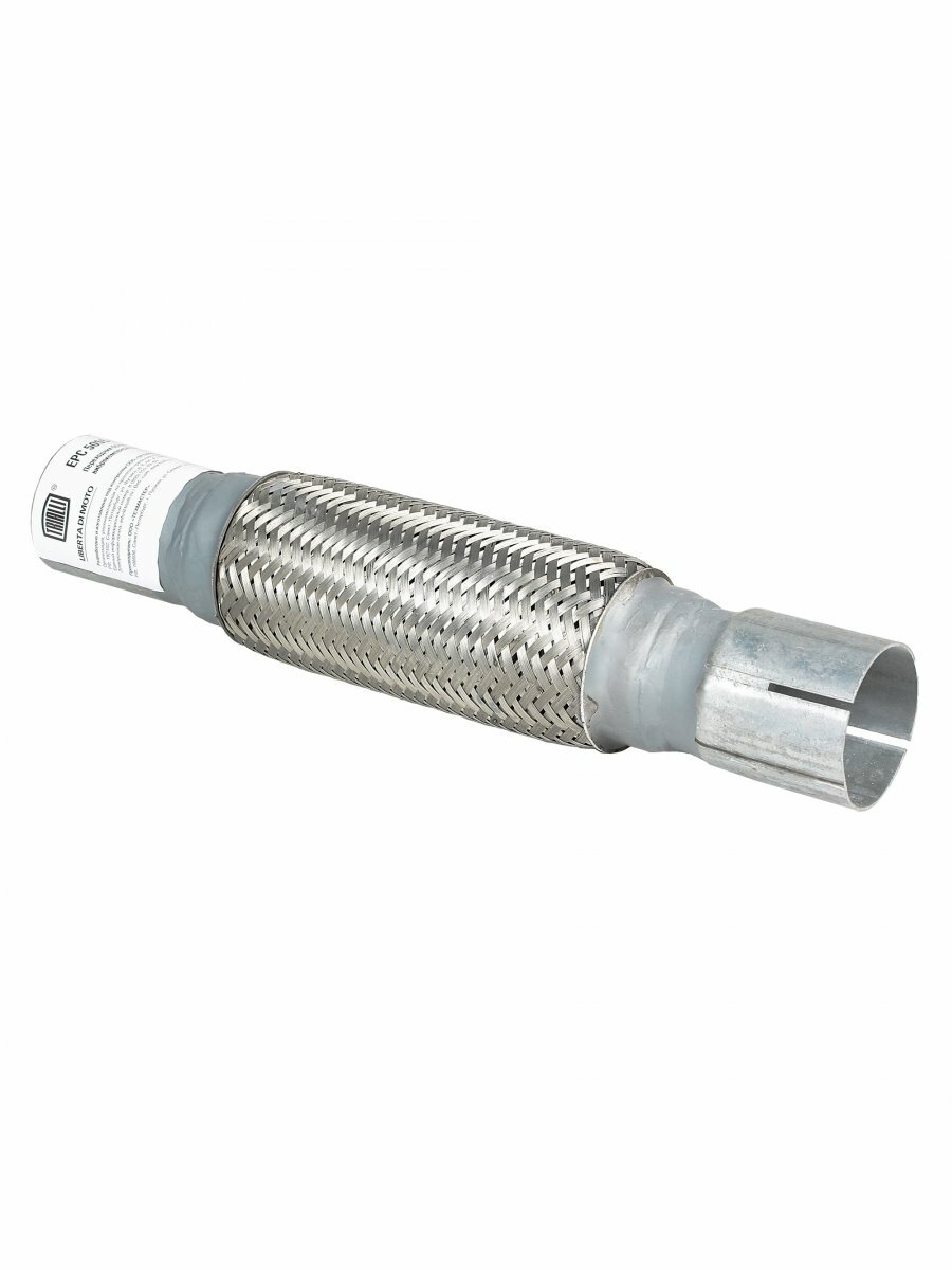 Переходник 50/55 L=350 под хомут с виброкомпенсатором 50х200 (нержавеющая алюминизированная сталь) EPC 5055-50200 TRIALLI — фото 1