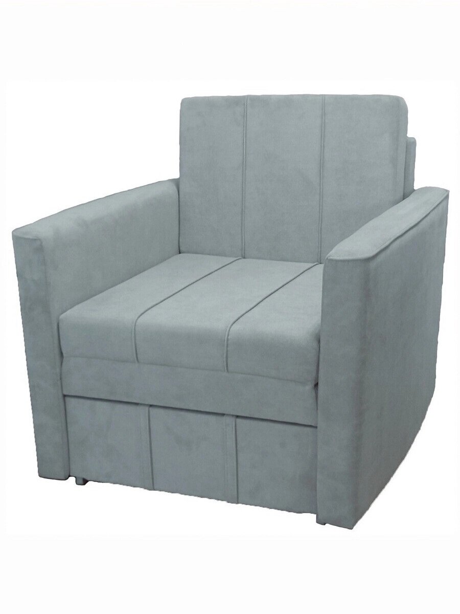 Кресло-кровать StylChairs Сёма детское, обивка: велюр, цвет: светло-серый