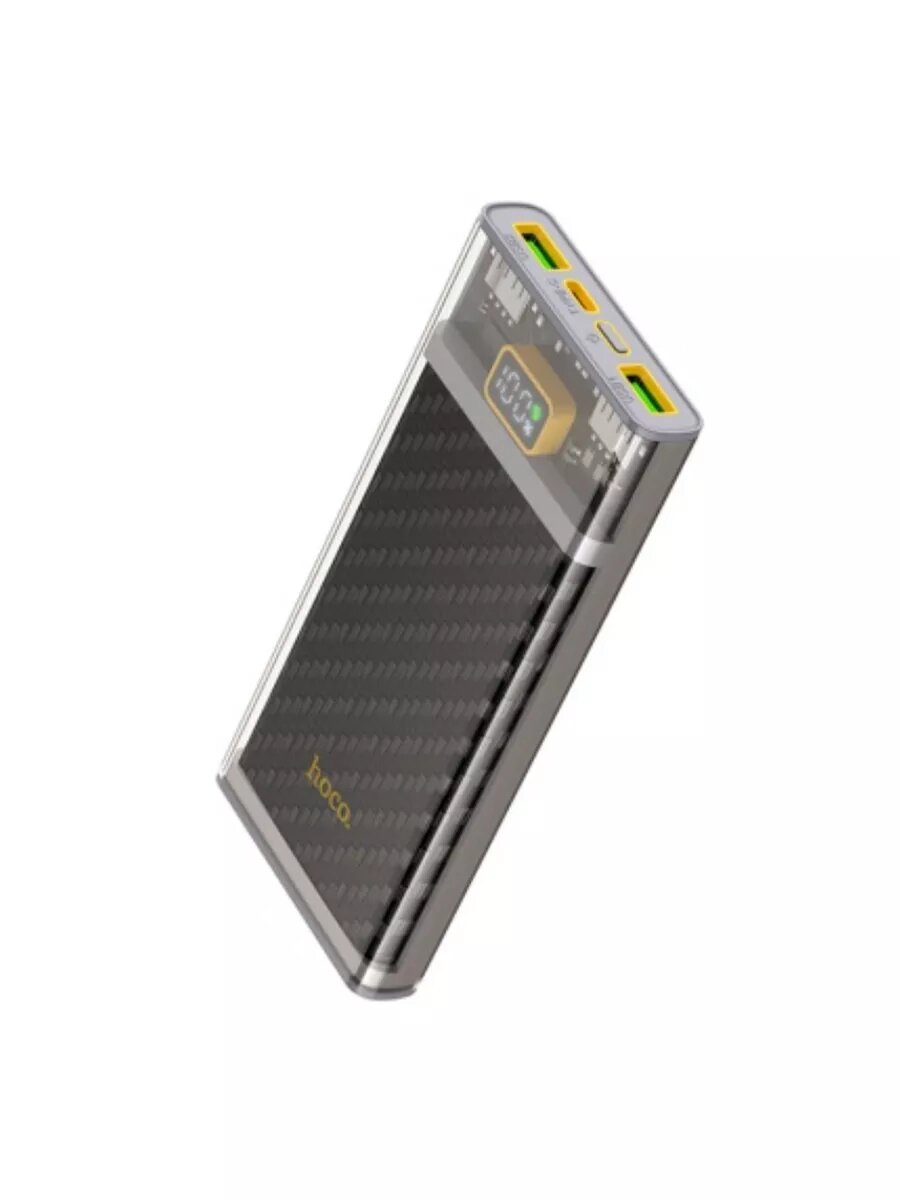 Аккумулятор внешний Hoco J103, 10000mAh, с LED-индикатором заряда, 2 USB выхода — фото 1