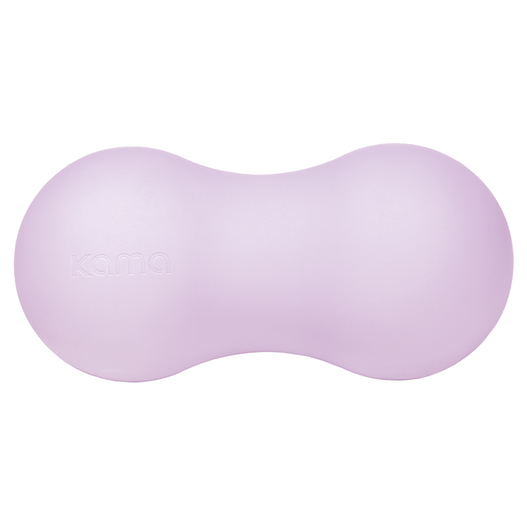 Ролик для массажа Kama, мяч двойной арахис, диаметр 6,8 см, лиловый