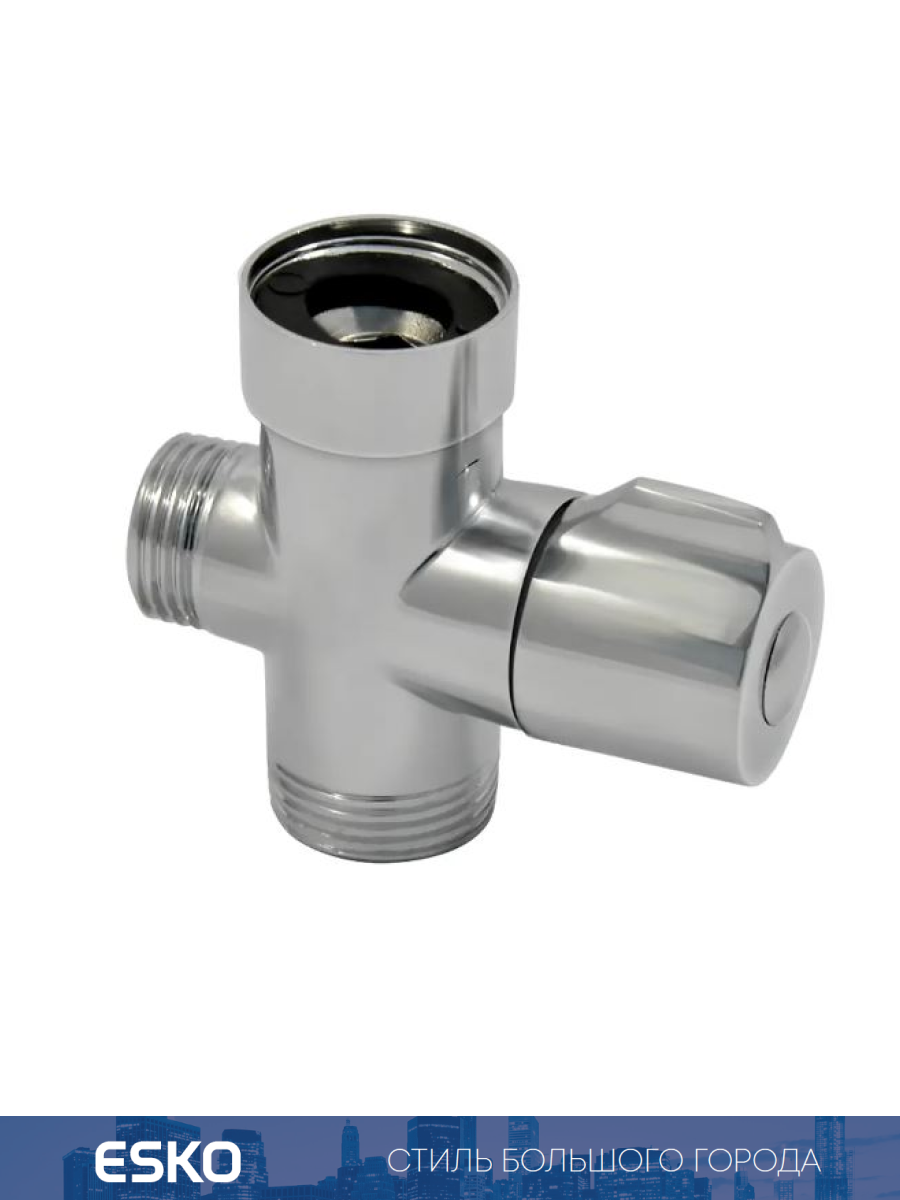 Дивертор для смесителя ESKO EDV1CER механический 3/4-1/2-3/4 — фото 1