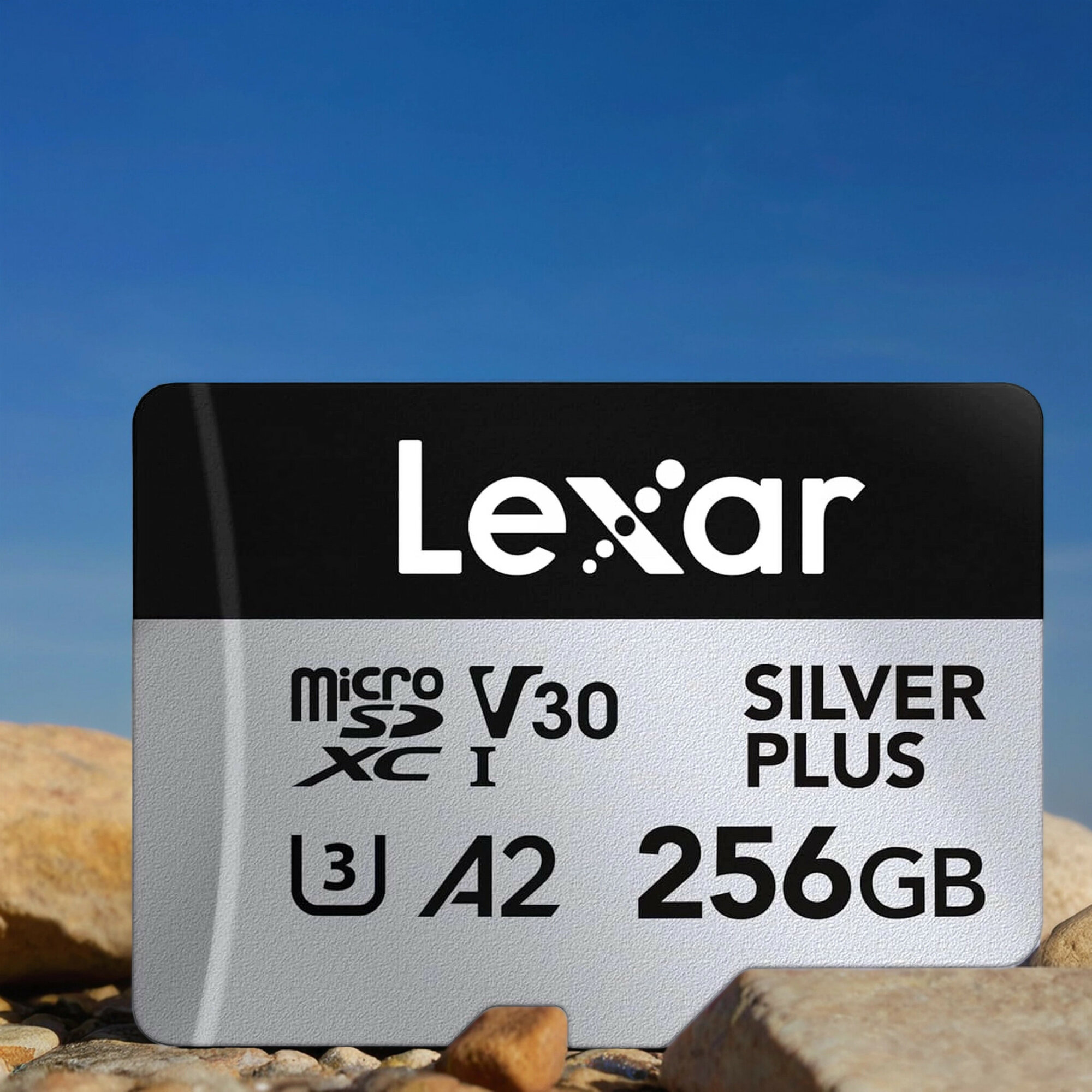 Карта памяти LEXAR 256 Gb, R205/W150Mb/s, A2, V30, U3, 4K HD, SILVER PLUS, с адаптером