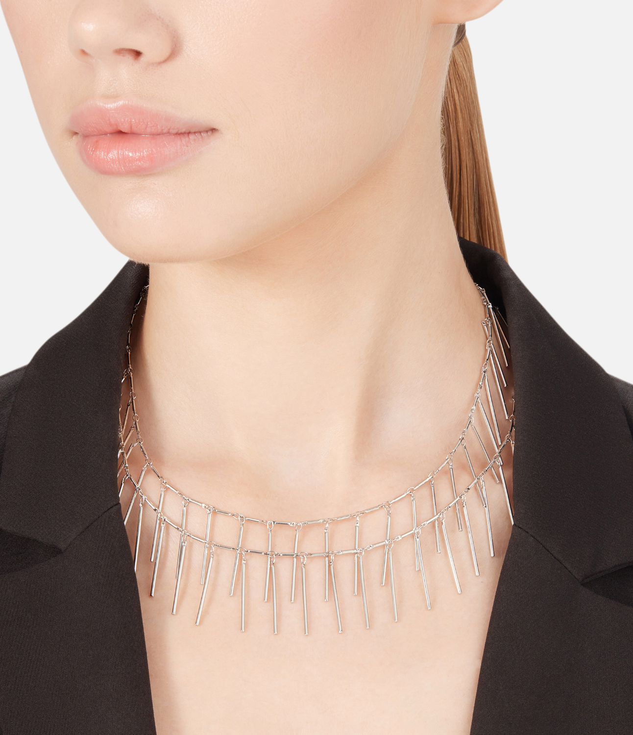 Колье FETISH, 4 шт., длина 55 см, серебристый металлик — фото 1