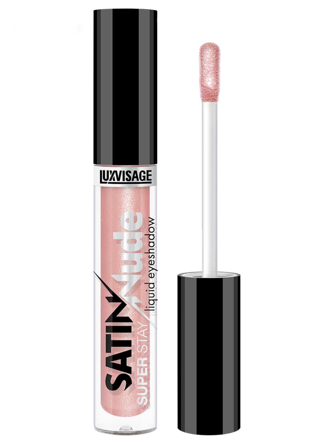Тени для век жидкие SATIN Nude super stay, тон 203 powder rose, 3.5 г, LUXVISAGE