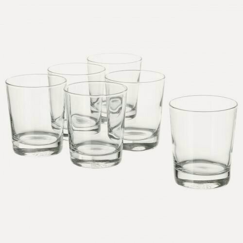 Изображение товара GODIS Стакан икеа, прозрачное стекло 230 мл 6 шт (60479159)