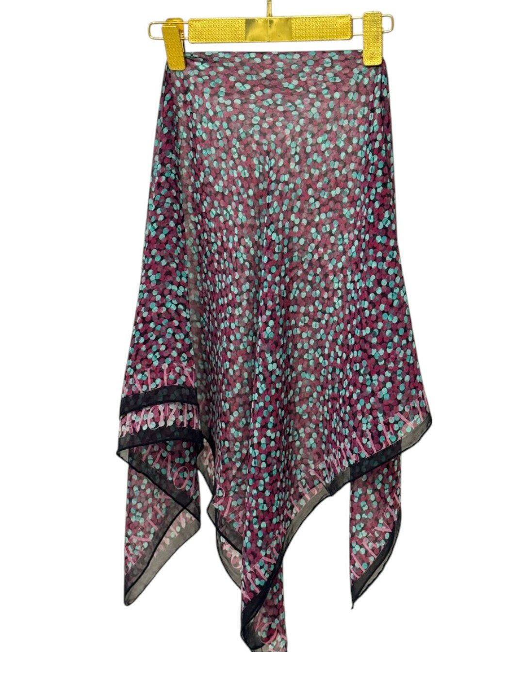 Кашне DDA jorjet matiral для девочек и женщин,110х110 см, черный/красный