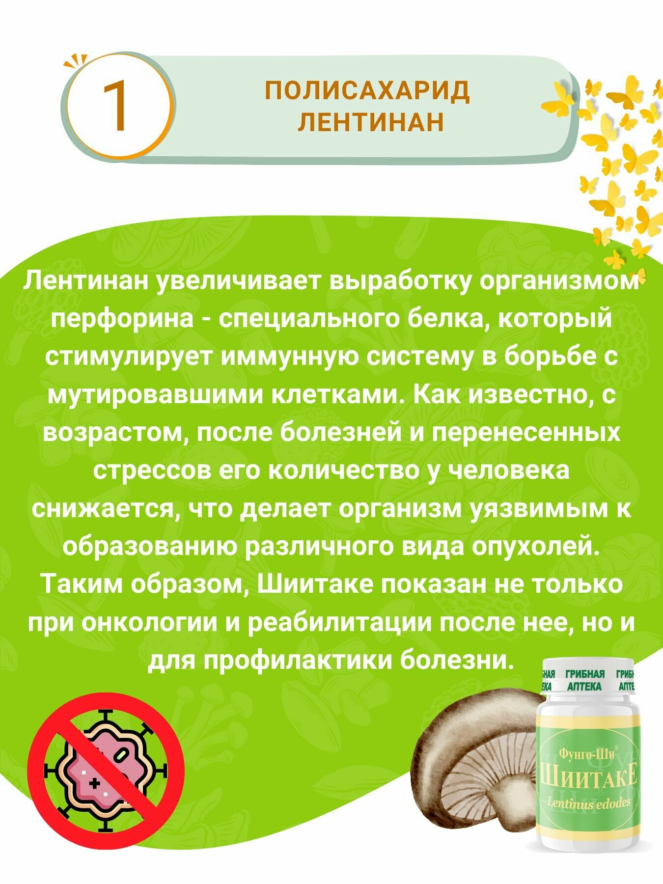 Бад Для Сердца И Сосудов БАД Фунго-Ши Шиитаке, для иммунитета, сердца, сосудов, при аллергии 60 капсул