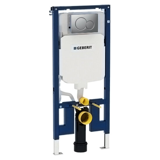Инсталляция для унитаза Geberit Duofix Sigma 8 111.796.00.1 с кнопкой 115.770. JQ.5 матовый хром