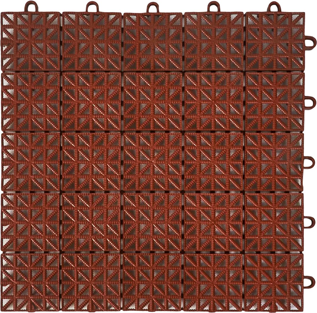 Покрытие садовое модульное 33x33x1.6 см 9 шт 1 м² цвет коричневый