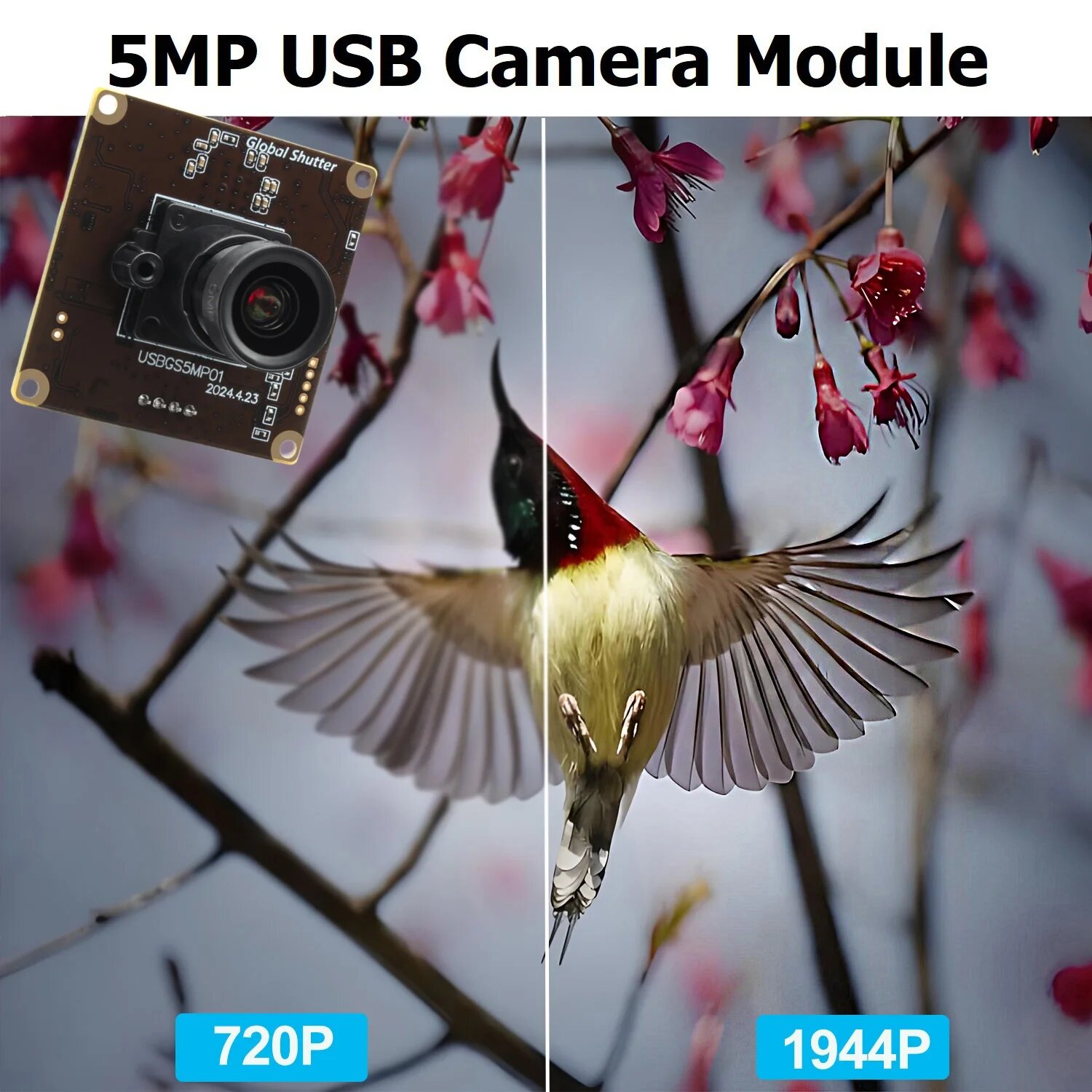 ELP 5MP USB-камера 3,6 мм 8mm Lens(43degree)