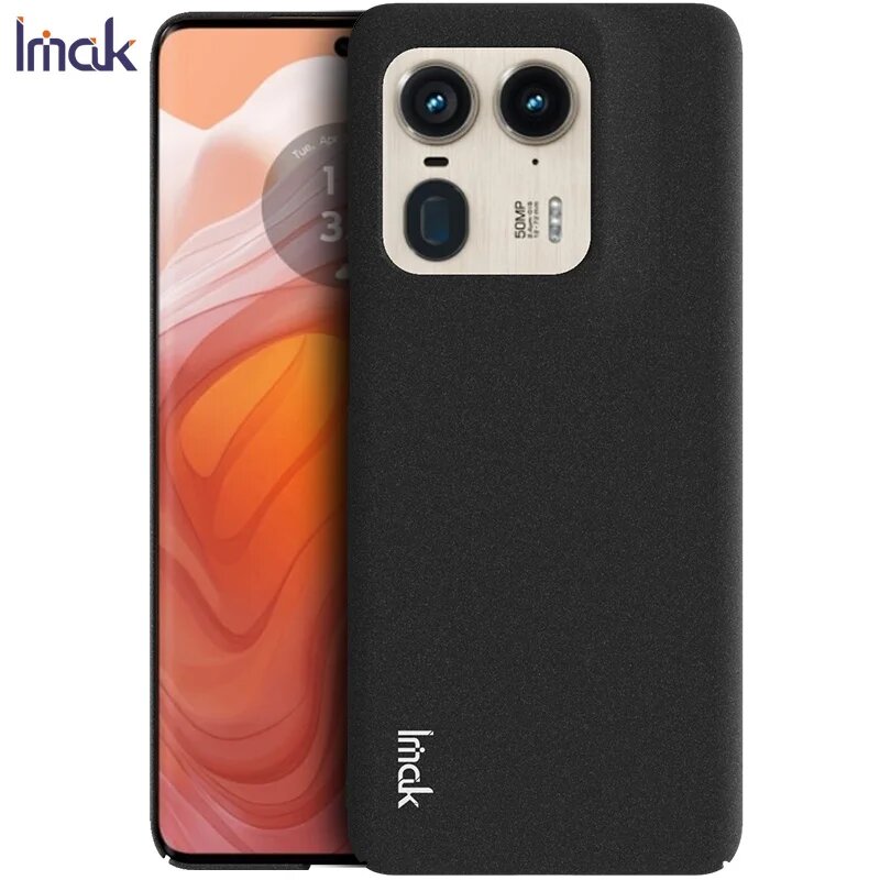 Тонкий чехол IMAK с твердым корпусом из песчаника для Moto G85 S50 Neo Edge 50 Pro Fusion ThinkPhone 25 матовый чехол с защитой от отпечатков пальцев Моторола Край 50 Нео Black