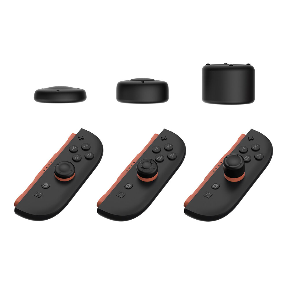 Стики Dobe, для Nintendo Switch, комплект 6 штук, пластик/силикон, черные