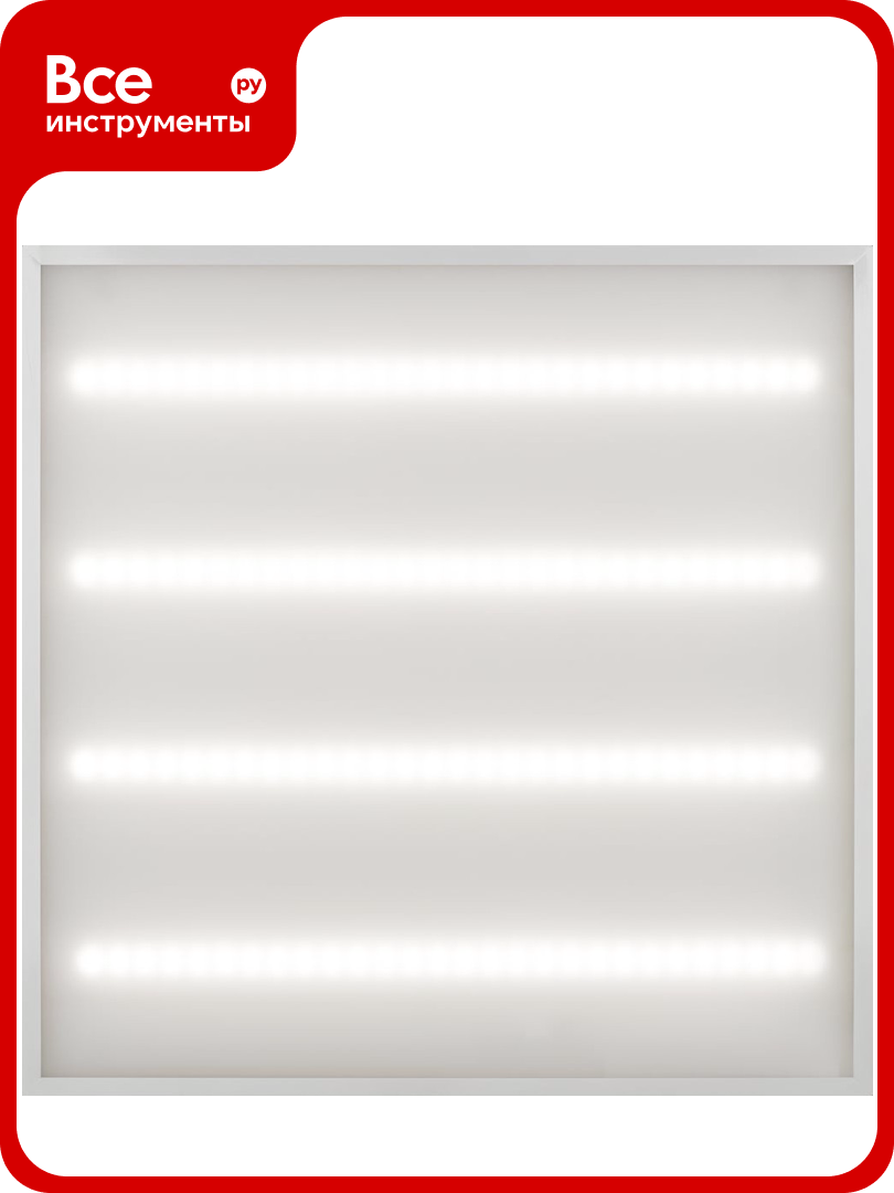 Светильник светодиодный ЭРА SPO64034K32 32Вт 4000К 3200Лм IP40 588x588x19 матовый грильято Б0061337