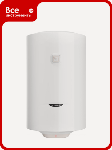 Изображение товара Водонагреватель белого цвета с баком из стали и титановым эмалевым покрытием, настенный, магниевый анод