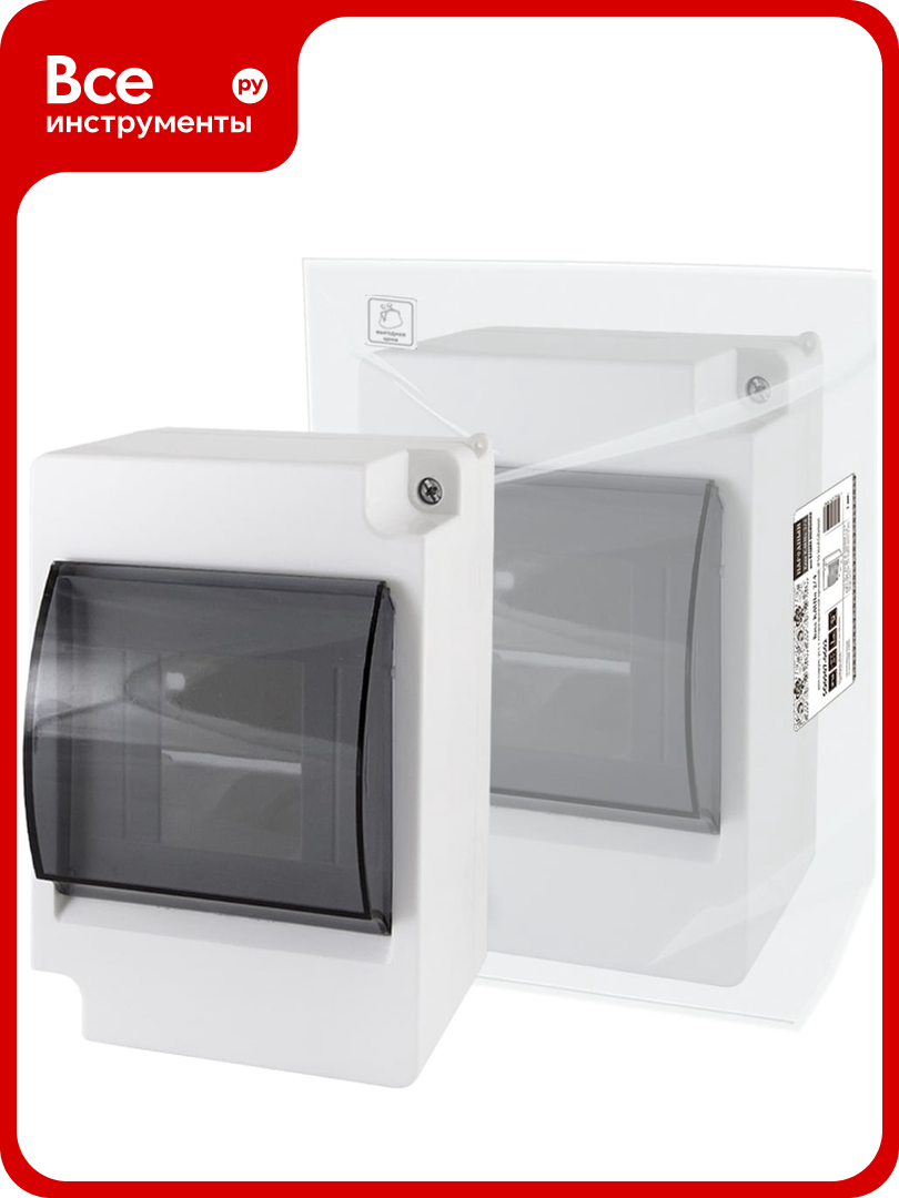 Бокс TDM ELECTRIC КМПн-2/4 для наружной установки с полупрозрачной крышкой IP30 народный SQ0907-0602