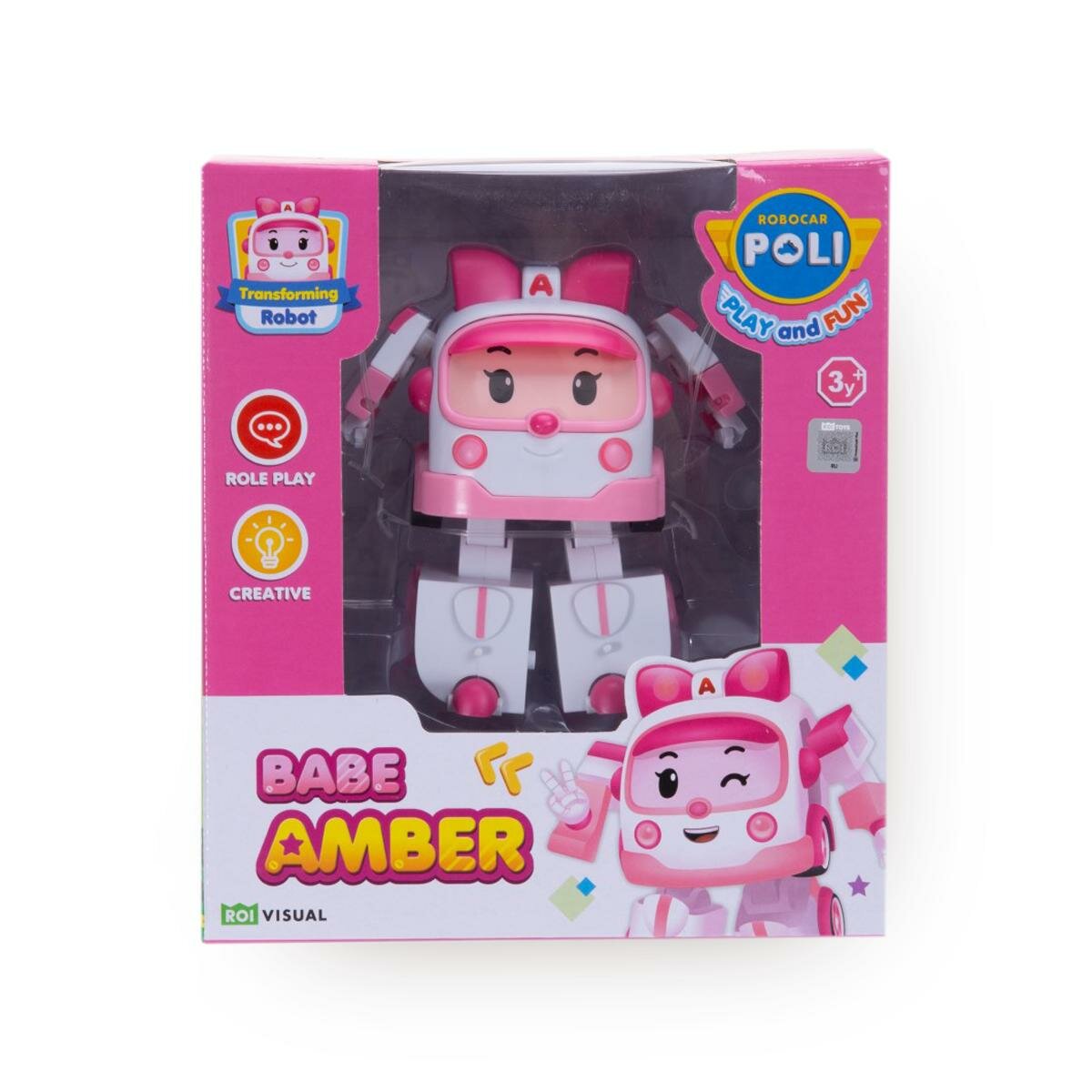 Робот-трансформер ROBOCAR POLI Babe Amber, пластик, для детей 3-7 лет