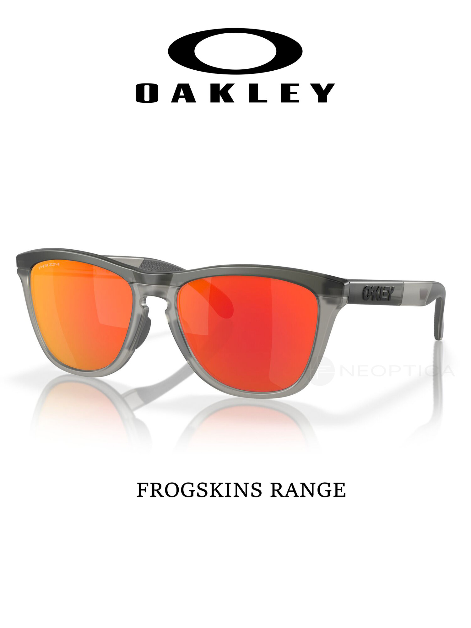 Солнцезащитные очки Oakley, серый/оранжевый