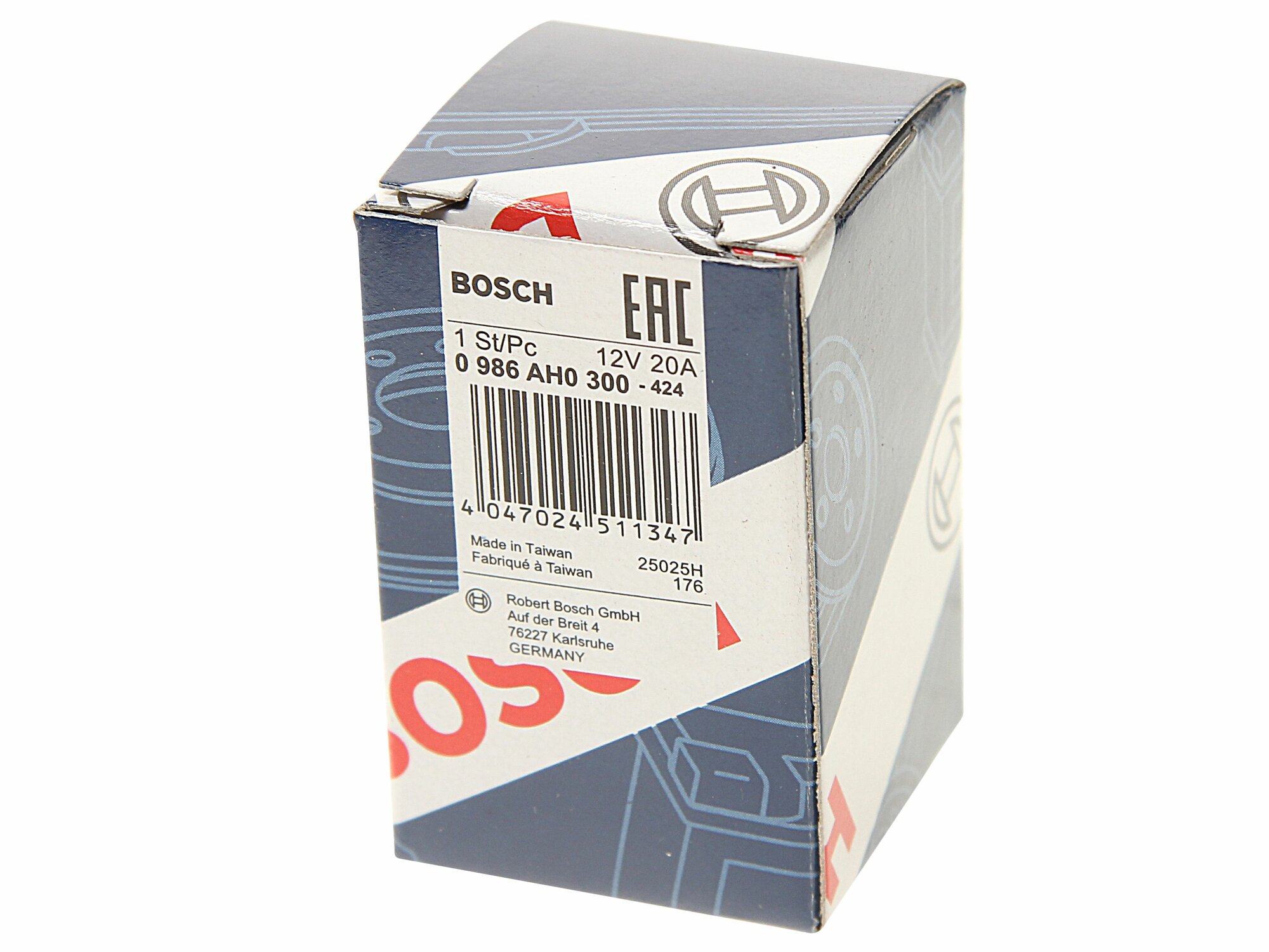 Реле электромагнитное 12V 4-х контактное 20А Bosch Арт.0986AH0300 — фото 1