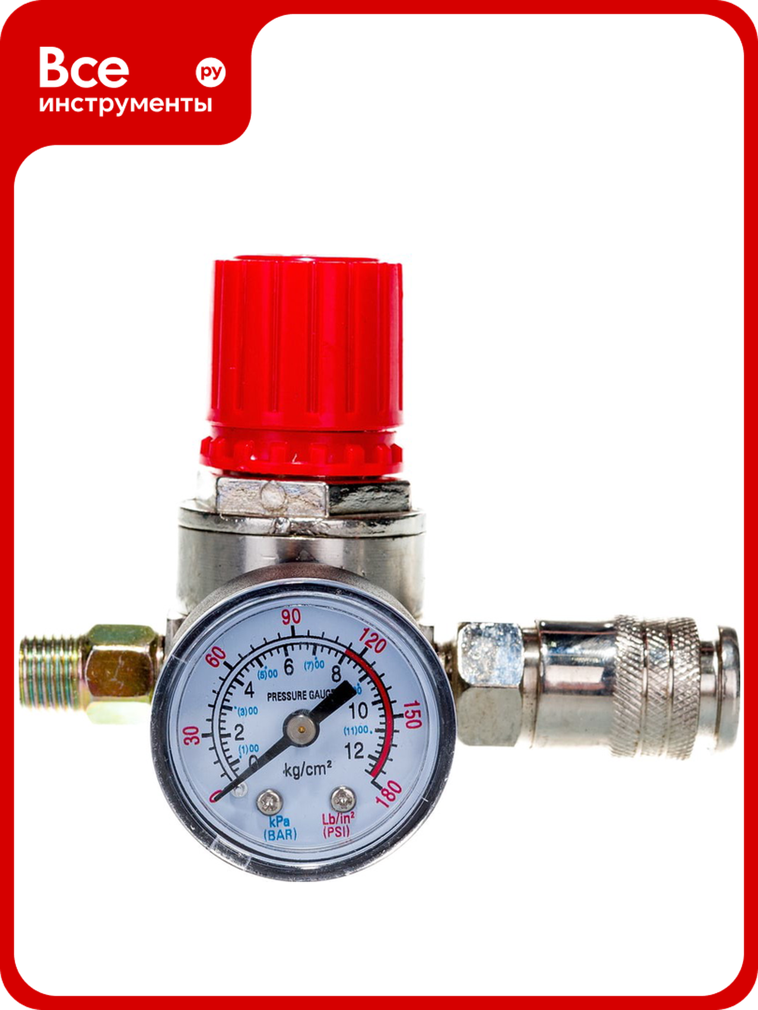 Регулятор давления с манометром резьба 1/4 Pegas pneumatic 4604