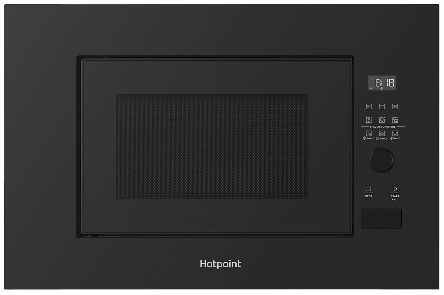 Встраиваемая микроволновая печь СВЧ Hotpoint MF20G BL H, черный — фото 1