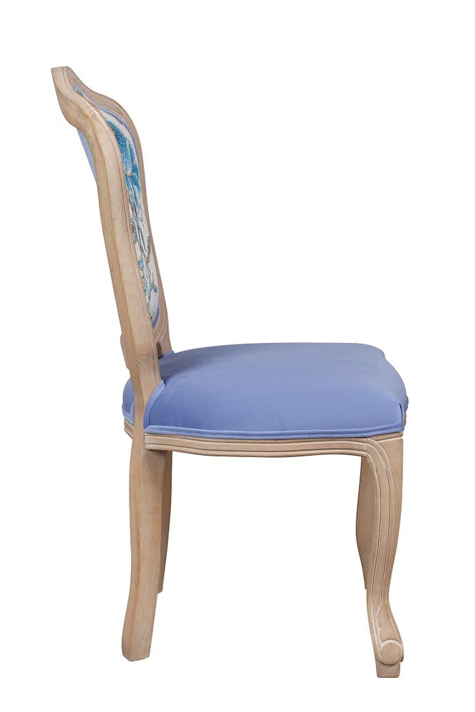 Стул Mak-interior, "Graph Flower", без подлокотников, синий — фото 1