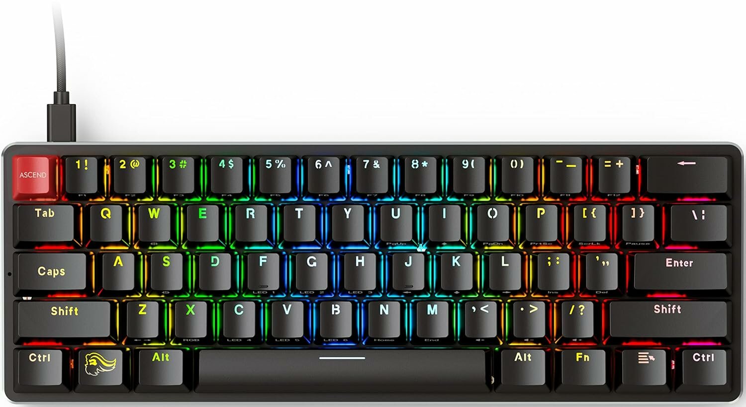 Glorious GMMK 60% Compact — игровая механическая клавиатура с горячей заменой переключателей и RGB-подсветкой