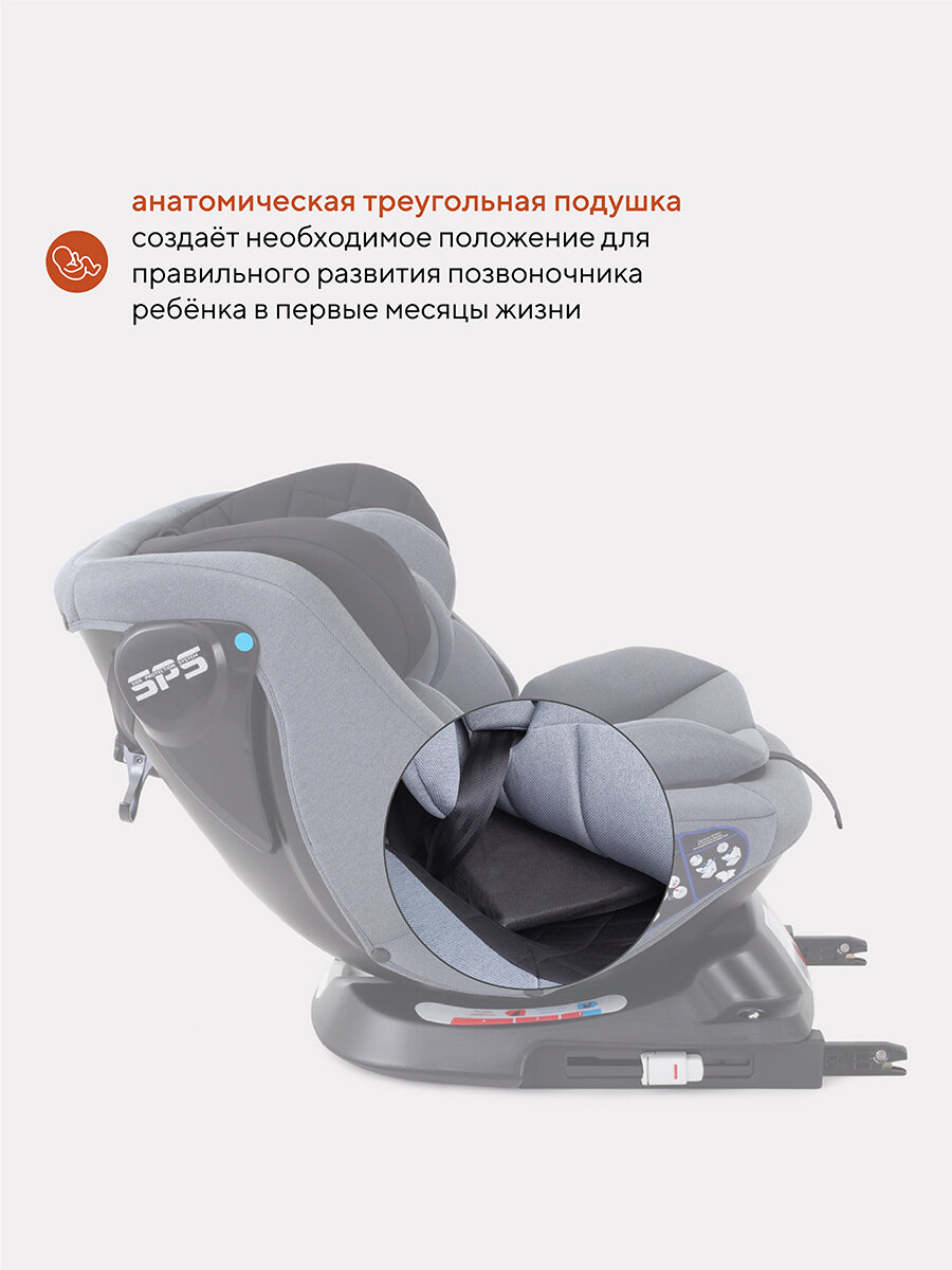 Автокресло Rant Nitro isofix UB619 группа 0+/1/2/3 от 0 до 12 лет вес 0-36 кг, Grey/Black — фото 1