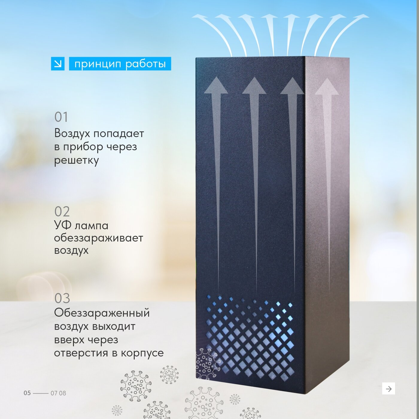 Рециркулятор воздуха ультрафиолетовый бактерицидный RUV-109 STARTчерный — фото 1