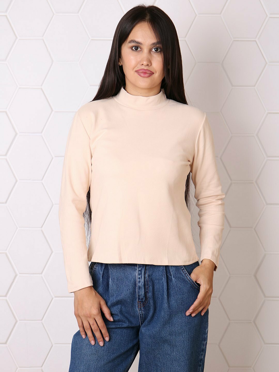 Водолазка , размер One Size, молочный — фото 1