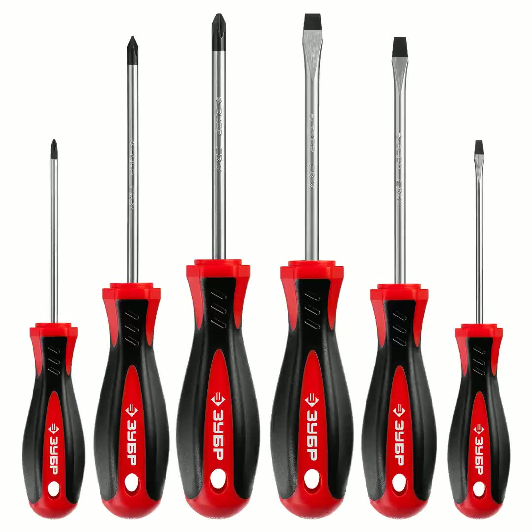 Набор отвёрток ЗУБР Мастер-6, 6 предм. 25066 — фото 1