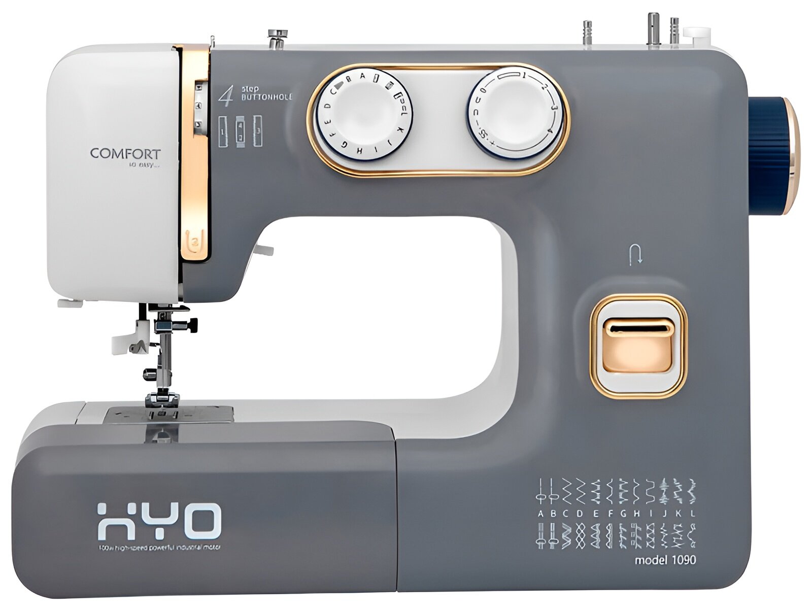 Швейная машина Comfort 1090 серый 100 Вт 24 швейных операций