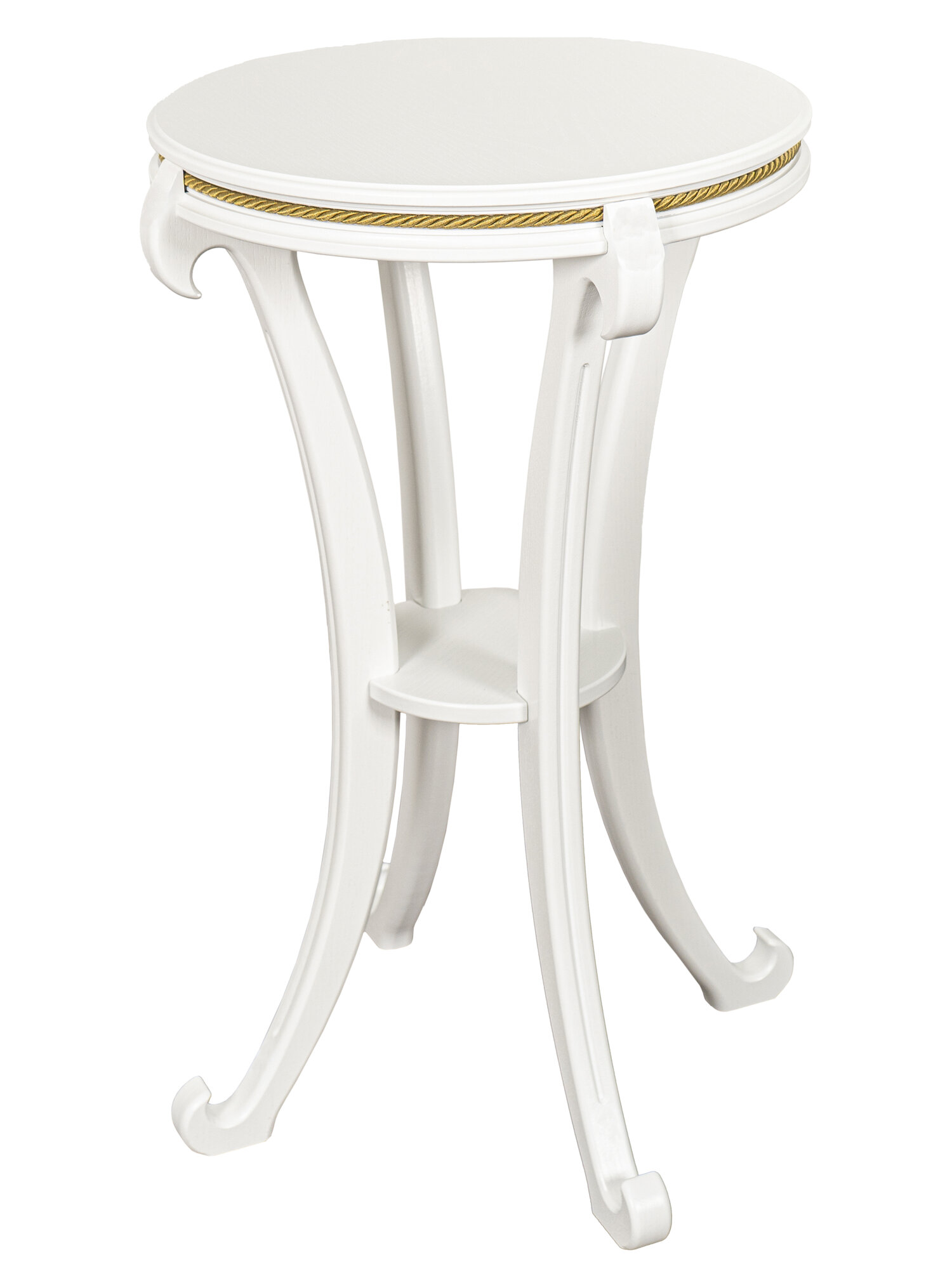 Подставка интерьерная IFERS Глория напольная, с полкой, цвет молочный дуб Л — фото 1