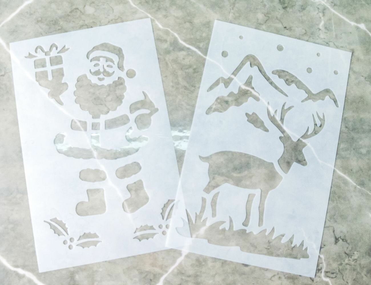 Набор трафаретов санта И олень 16х25 см 2 листа Peha Magic JC-20340
