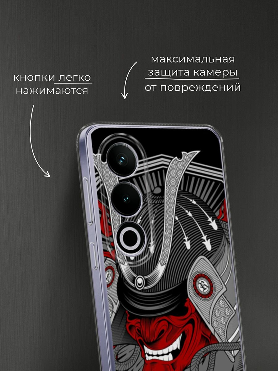 Чехол на Oneplus Ace 3V / Ван Плас Эйс 3V с принтом "Красная маска самурая" — фото 1
