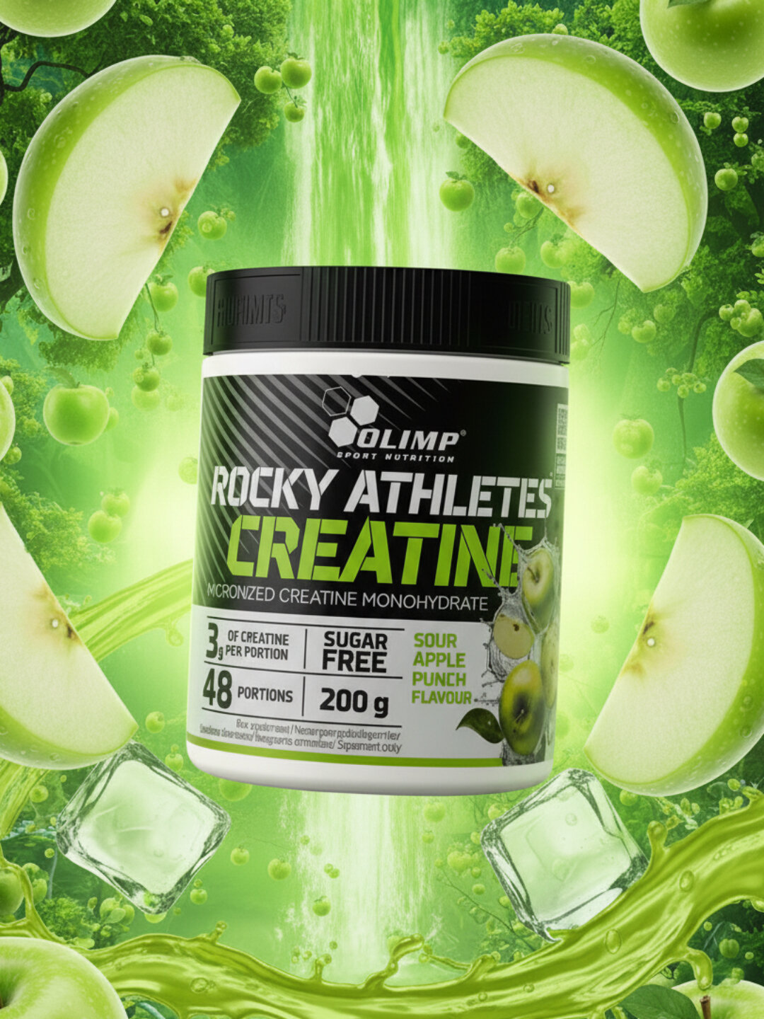 Olimp Creatine, 200 гр, вкус яблоко креатин моногидрат для роста