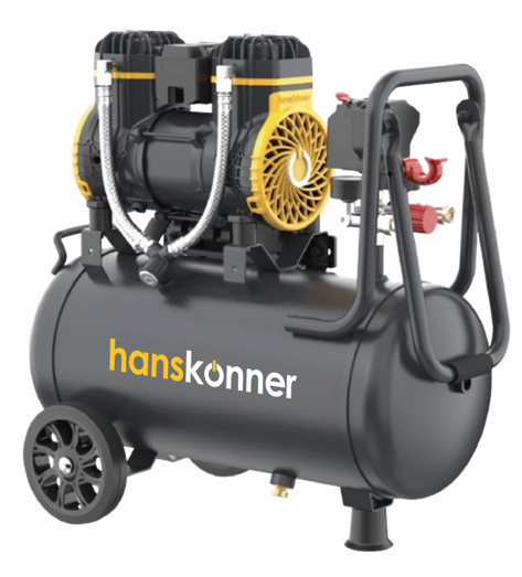Компрессор воздушный безмасляный Hanskonner HAC241 1450 Вт 240л/мин ресивер 24л 8 бар