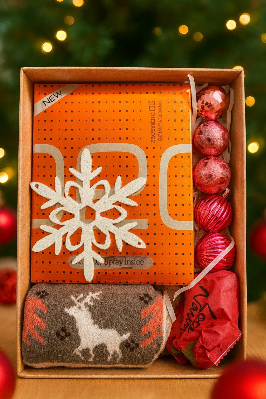 Подарочный набор 3в1 "Молекула", парфюм, носки, мыло, в подарочной упаковке