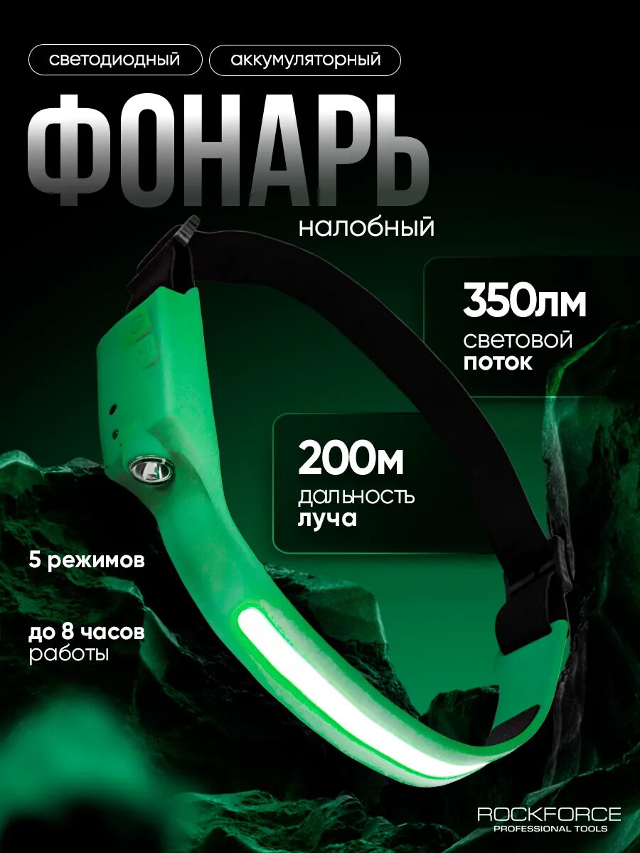 Фонарь налобный аккумуляторный светодиодный мощный LED