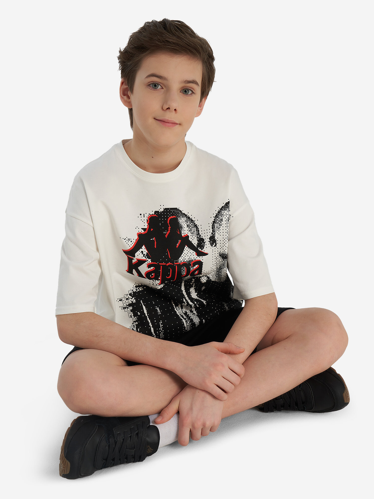 Футболка Kappa, размер 134-140, кремовый — фото 1