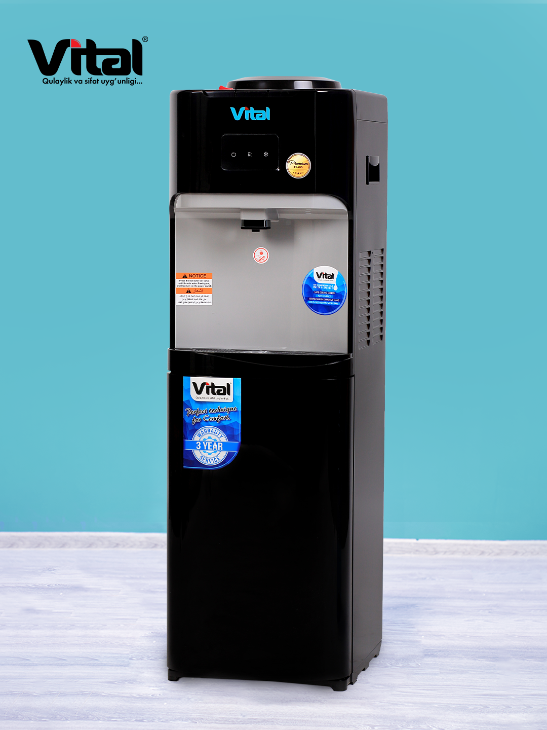 Кулер для воды Vital, VT 10 S, охлаждение фреоном