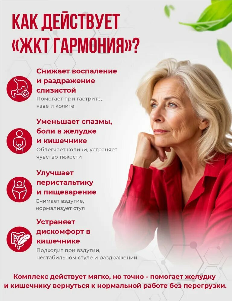 Картинки Таблетки для желудка и кишечника Фитомир "ЖКТ Гармония" 60 таблеток