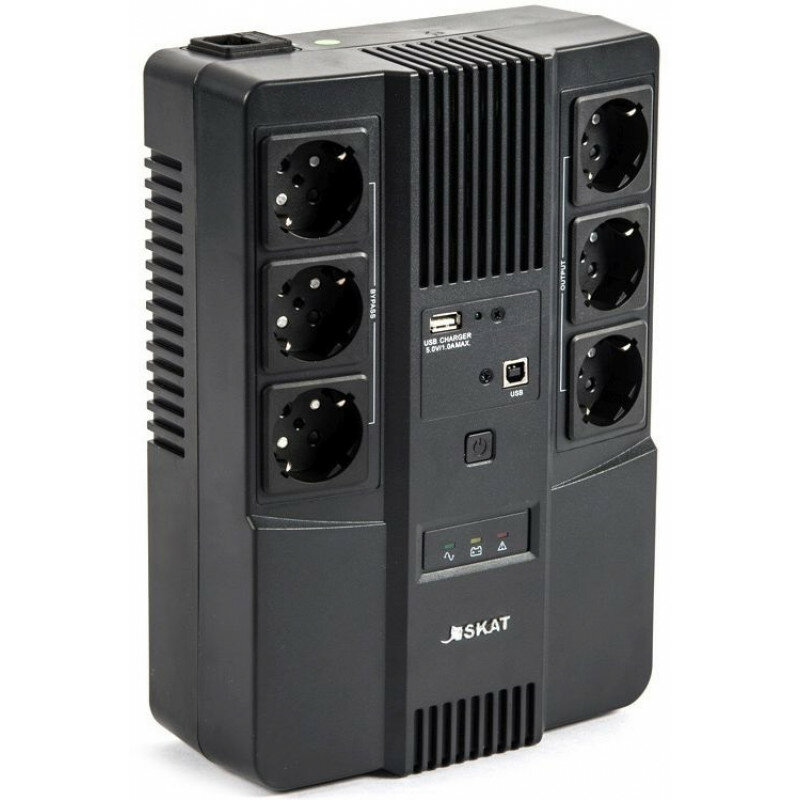 Источник бесперебойного питания Бастион Skat-UPS 600 AI 360Вт 600ВА черный