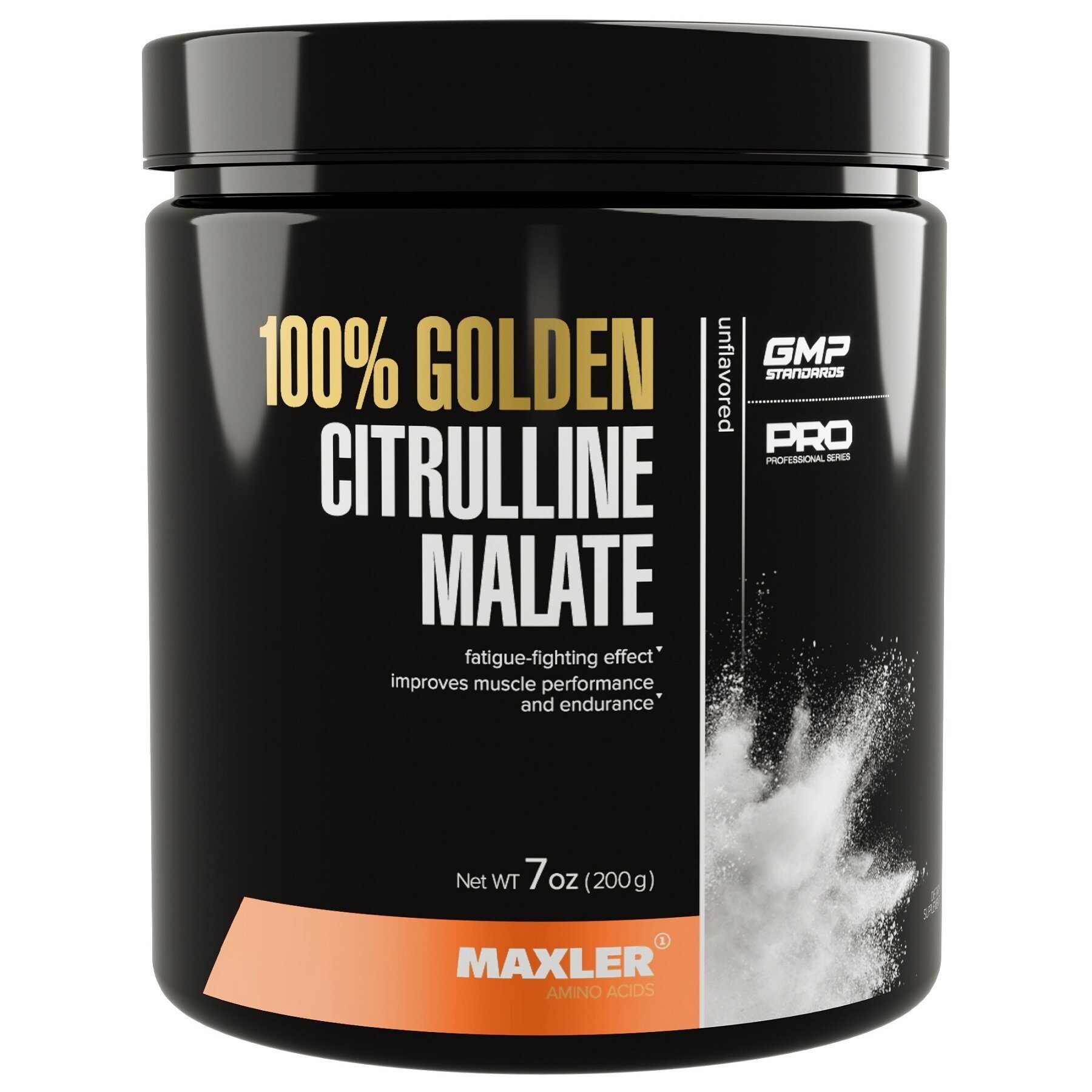 Аминокислота для повышения выносливости и восстановления 100% Golden L-Citrulline Malate 200 гр (Maxler) — фото 1