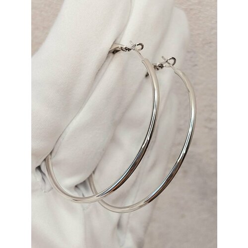 фото Серьги конго xuping jewelry, размер 45 мм, серебро