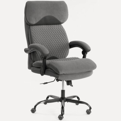 Изображение товара Кресло руководителя Tetchair Chief metalBL велюр/ткань, серый