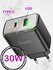 Сетевое зарядное устройство PD30W + QC3.0 EU 30W