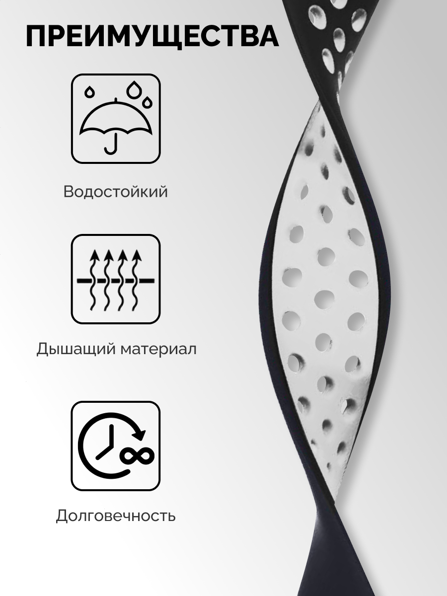 Силиконовый ремешок для Mi Band 7/6/5, перфорированный браслет на часы Ми Бэнд — фото 1