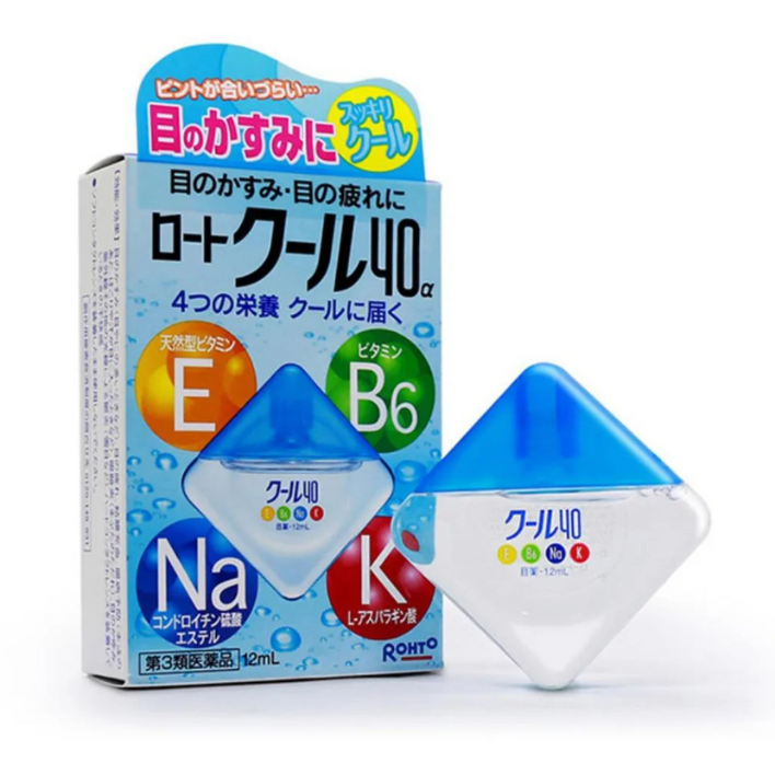 Rohto Vita 40 Cool Японские капли для глаз увлажняющие 12мл