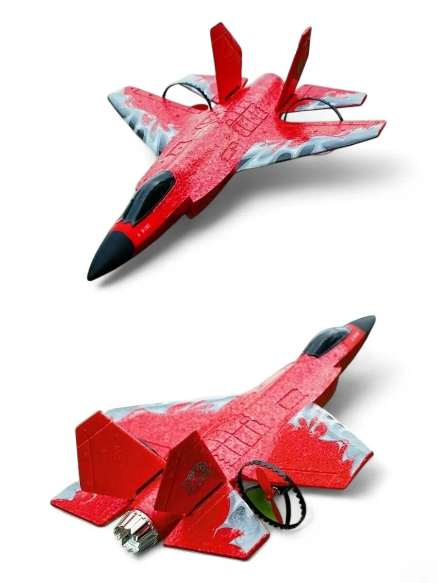 Радиоуправляемый самолёт CS Toys F35, светодиодная подсветка, красный — фото 1